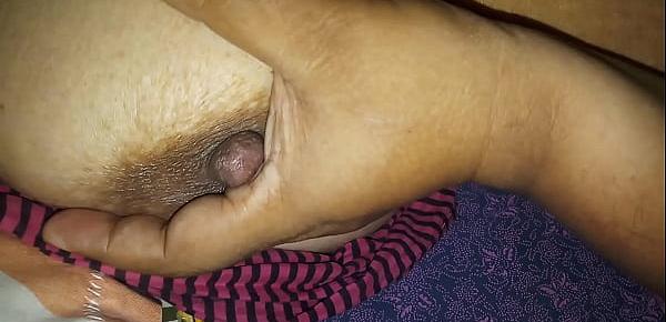  Me pressing milky boobs of wife thick nipple